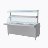 双层玻璃罩五格售饭台